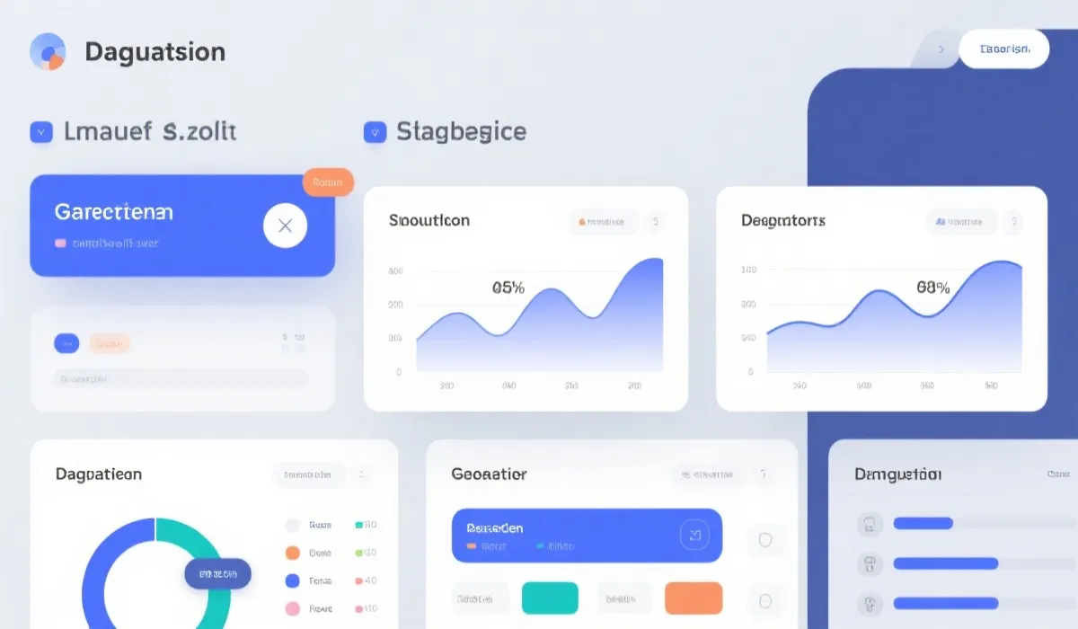 数据仪表板示例 - 卡片与图表